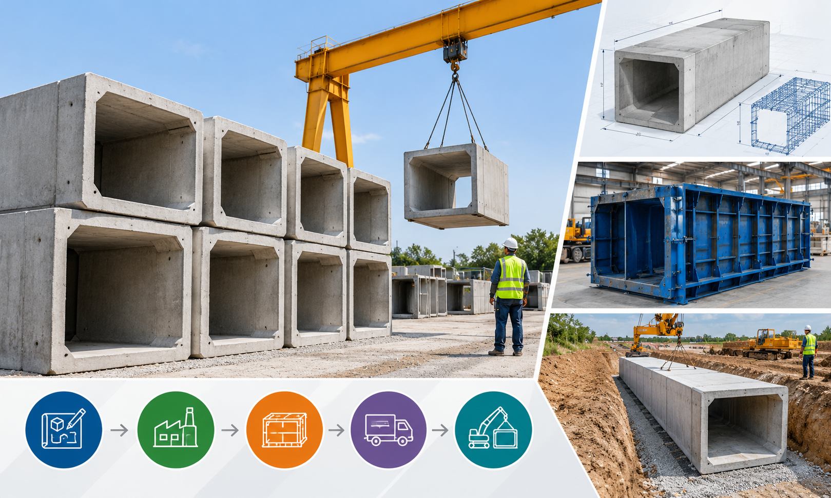 Precast Concrete Box Culvert: Complete Design, Manufacturing, Mould & Installation Guide